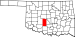 State map highlighting Grady County