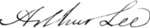 Signature of Arthur Lee (1740–1792).png