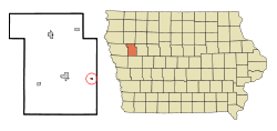 Location of Arthur, Iowa