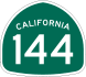 State Route 144 marker
