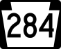 Pennsylvania Route 284 marker