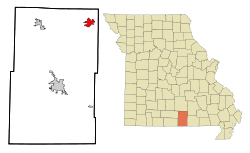 Location of Mountain View, Missouri