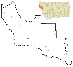 Location of Thompson Falls, Montana