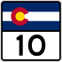 State Highway 10 marker