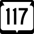 State Trunk Highway 117 marker