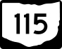 State Route 115 marker