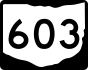 State Route 603 marker