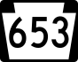Pennsylvania Route 653 marker