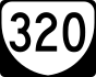 State Route 320 marker