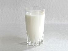 A glass of milk