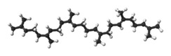 Ball and stick model of squalene