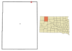 Location in Perkins County and the state of South Dakota