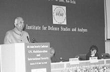 The Deputy Chairman, Planning Commission Shri K.C. Pant speaking at the inauguration of the "6 Asian Security Conference" organized by the Institute for Defence Studies and Analyses (IDSA) in New Delhi on January 27, 2004.jpg