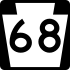 Pennsylvania Route 68 marker