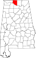State map highlighting Limestone County
