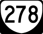 State Route 278 marker