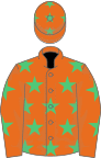 Orange, Emerald Green stars