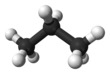 Ball and stick model of propane