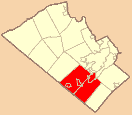 Map of Lehigh County, Pennsylvania with East Penn School District Highlighted.png