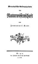 Metaphysical Foundations of Natural Science (German edition).jpg