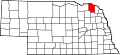 State map highlighting Cedar County