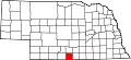 State map highlighting Harlan County