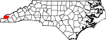 State map highlighting Graham County