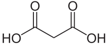 Skeletal formula of malonic acid