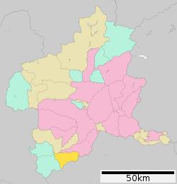 Location of Kanna in Gunma Prefecture