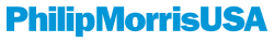 The word "PhilipMorrisUSA" in a blue font