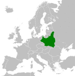 Location of Poland before World War II.