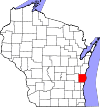 State map highlighting Sheboygan County