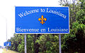 Panneau de Bienvenue dans l'état de Louisiane