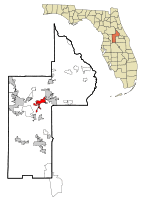 Location in Lake County and the state of Florida