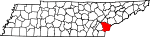 State map highlighting Monroe County