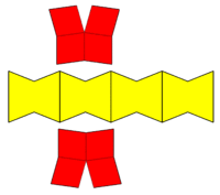 Elongated dodecahedron concave net.png