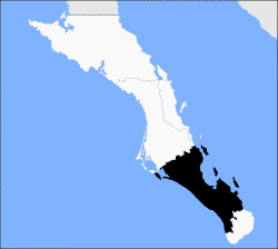 Location of La Paz in Baja California Sur