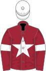 Maroon, white star and armlets, white cap