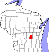 State map highlighting Green Lake County