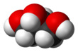 Space-filling model of glycerol