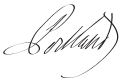 Cursive signature in ink