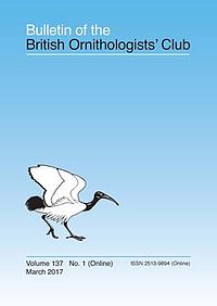 Bulletin of the British Ornithologists' Club 137(1) cover.jpg