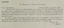Asia Minor Agreements - The Marquess of Crewe, Foreign Office (London) to Paul Cambon, 30 August 1916.jpg