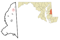 Location of Goldsboro, Maryland
