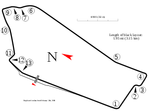 Sandown (Australia) track map.svg