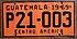 Matrícula automovilística Guatemala 1969 P21-002 Centroamérica Flickr - woody1778a.jpg