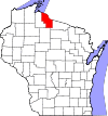 State map highlighting Iron County