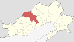 Location of Upper Subansiri district in Arunachal Pradesh