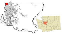 Location of Shoreline, Washington