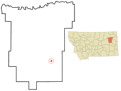 Location of Circle, Montana